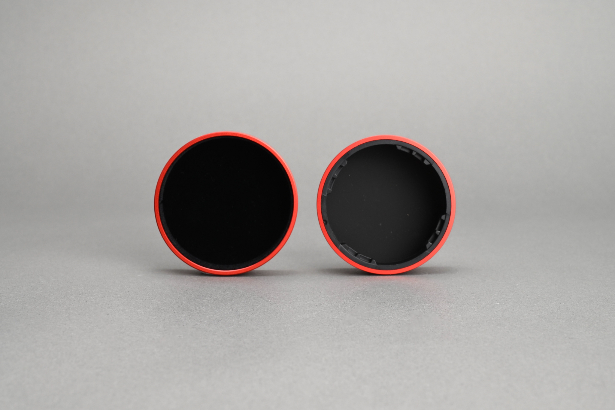Picture of Leica Red Anodized Front and Rear Cap for APO-Summicron-M 50mm f/2 ASPH Red