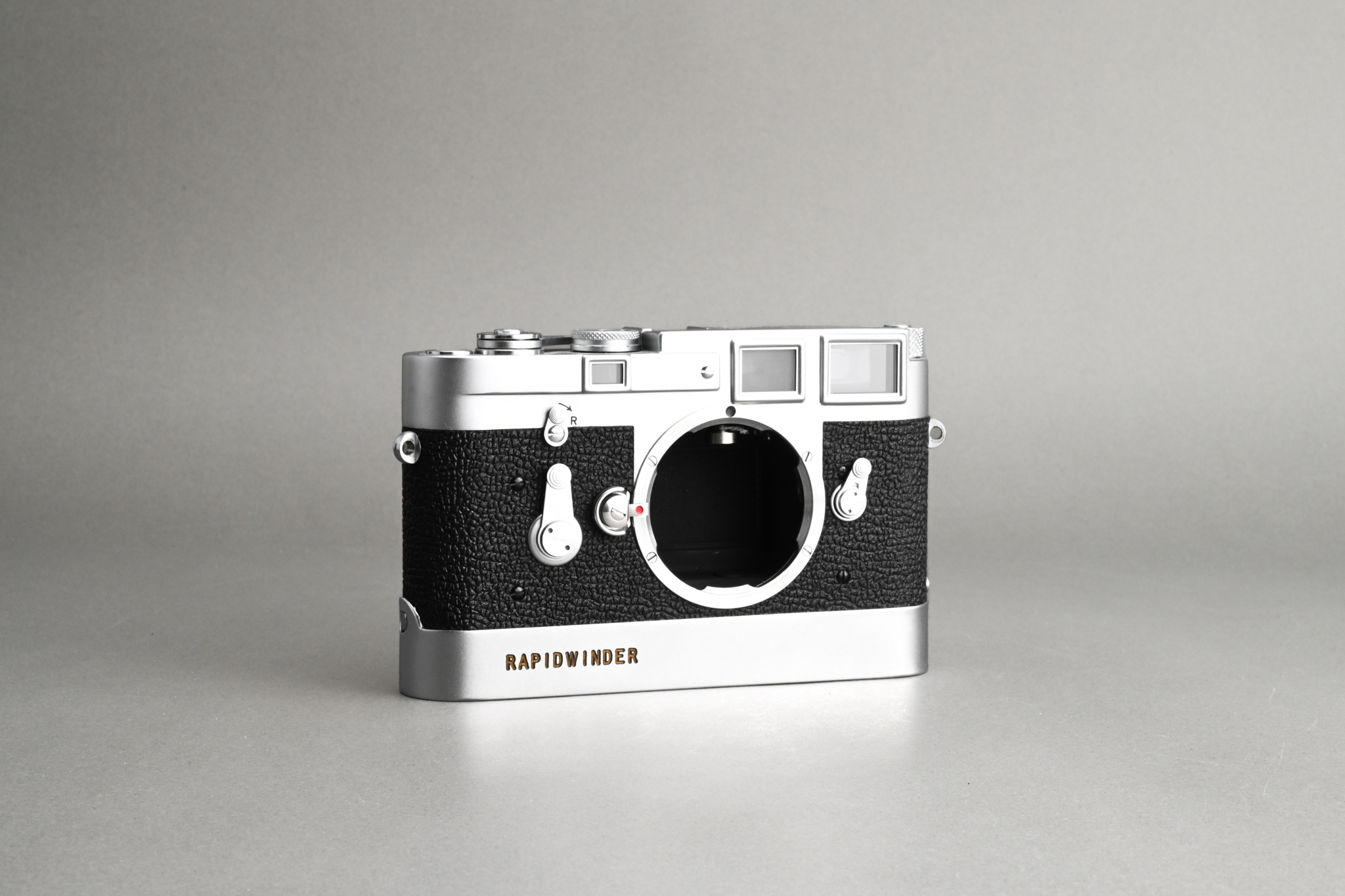 Picture of Leica M3 Silver Chrome Modified with Abrahamsson M2 Ripidwinder