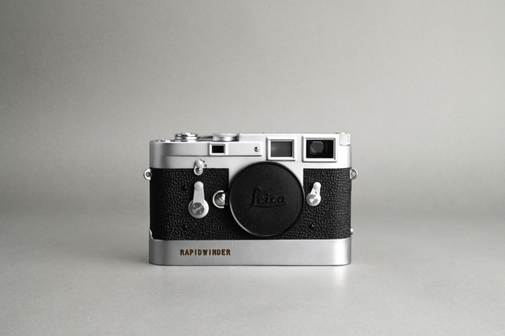 Picture of Leica M3 Silver Chrome Modified with Abrahamsson M2 Ripidwinder