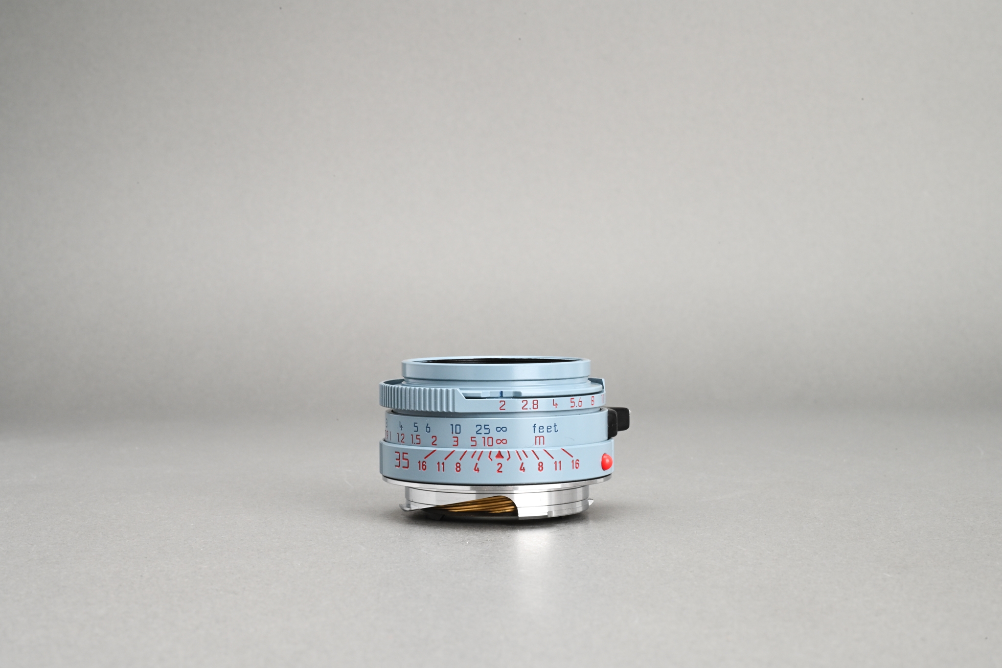 Picture of Leica M2-R (US Army) with Leica Summicron-M 35mm f/2 Ver.4 Black Germany King of Bokeh (KOB) KOB 7-element Kanto Repaint RAF Blue